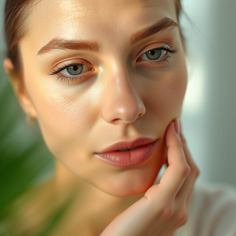 A calm, thoughtful expression in soft natural light